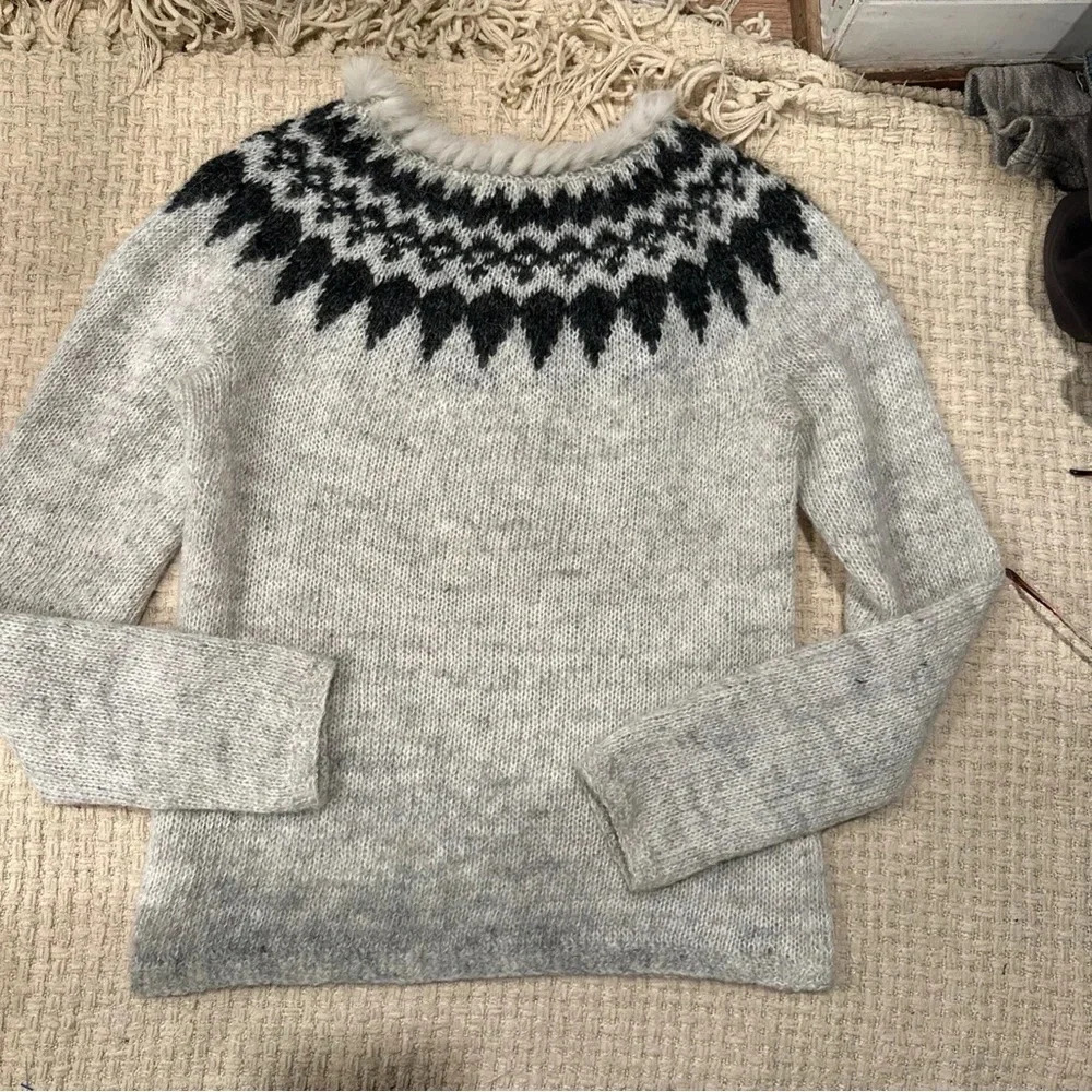 STUNNING Icelandic Fair isle
Nordic Wool handmade sweater M